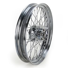 Front Chrome 19x2.5 40-Spoke Laced Wheel Assembly