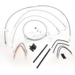 Stainless Steel Handlebar Cable and Brake Line Kit for 14 in. w/o ABS