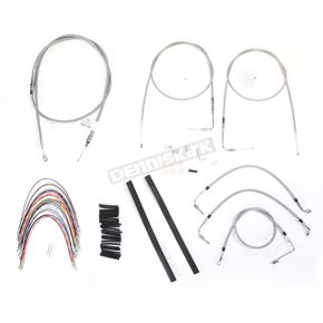 Stainless Steel Handlebar Cable and Brake Line Kit for 14 in. w/o ABS