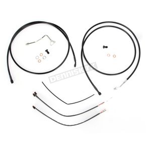 Black Vinyl Handlebar Cable and Brake Line kit for 13 in. Apes W/ABS
