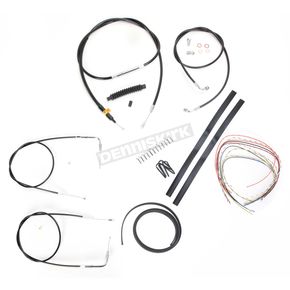 Black Vinyl Handlebar Cable and Brake Line Kit for Use w/Mini Ape Hangers (w/o ABS)