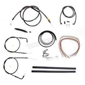 Midnight Stainless Handlebar Cable and Brake Line Kit for Use w/18 in. to 20 in. Ape Hangers (w/o ABS)