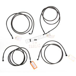 Midnight Stainless Handlebar Cable and Brake Line Kit for Use w/18 in. - 20 in. Ape Hangers w/ABS