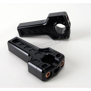 Black Anodized 4 in. Rise Dual Handlebar Clamp Assembly