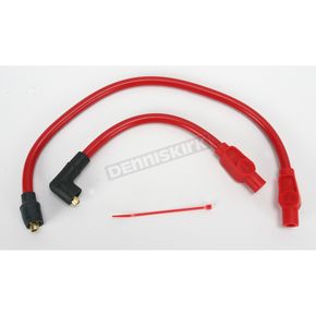 Red 409 Pro Race Wires w/180 Degree Boot