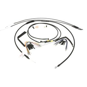 Black Vinyl Handlebar Cable and Brake Line Kits for 12 in. Jail Bars w/o ABS
