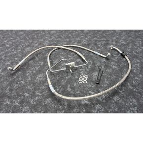 Stainless Steel Extended Length Front Brake Line Kit w/o ABS +10