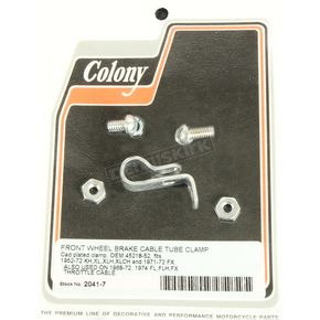 Cadmium Front Wheel Brake Cable Tube Clamp