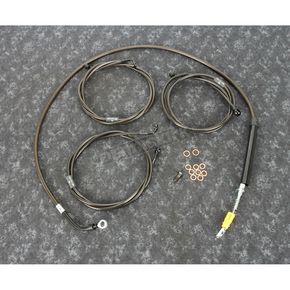 Midnight Handlebar Cable and Brake Line Kit for  15-17 in. Ape Hangers w/ABS