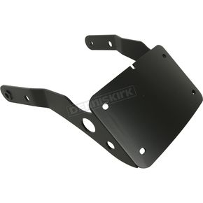 Black Powder-Coated Curved License Plate Mount
