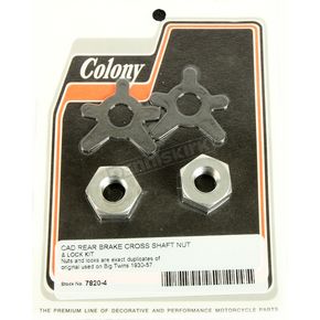 Cadmium Plated Brake Shaft Nut and Lock Kit
