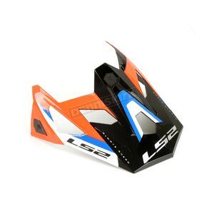 Black/Orange/Blue/White Peak for X-Force Sprint Helmets