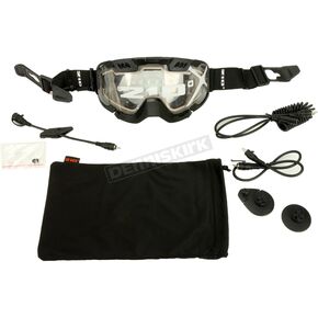 Black 210 Degree Trail Electric Goggles w/Clear Lens