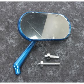 Blue Anodized Forged Oval Right Mirror