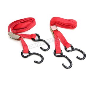 Red Heavy Duty 7 ft. Cam Buckle Tie Downs