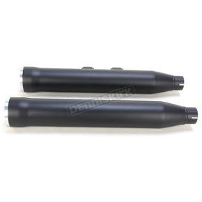 Black 3 in. Slip-On Mufflers w/Clear-Coated Machined Aluminum Racepro Tips