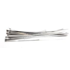 Silver 14 in. Stainless Steel Tie Wraps