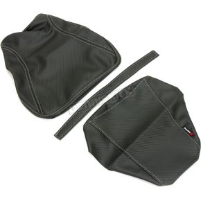 Black Carbon Gray Stitch Seat Cover