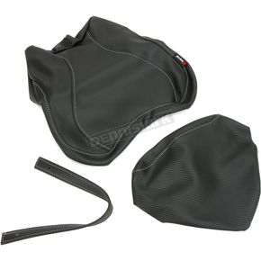Black Carbon Gray Stitch Seat Cover