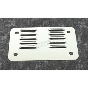 Chrome Louvered Style License Plate Backing Plate