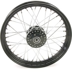 Black Front Laced 19x2.5 Wheel