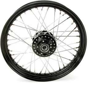 Black Front Laced 19x2.5 Wheel