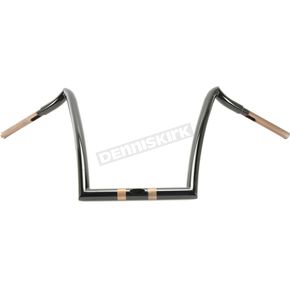 High Gloss Black 1 1/4 in. Stainless Steel Renegade 16 in. Rise Handlebar