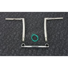 Polished 1 1/2 in. Pathfinder 14 in. Rise Handlebar w/1 1/4 in. Clamping Area