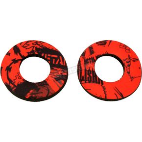 Red/Black Metal Mulisha Moto Grip Donuts