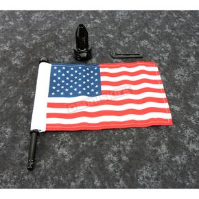 7/8 in. Stainless Steel Round Bar  Flag Mount w/USA Flag