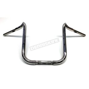 Polished 1 1/4 in. Stainless Steel Double Trouble 14 in. Rise Handlebar