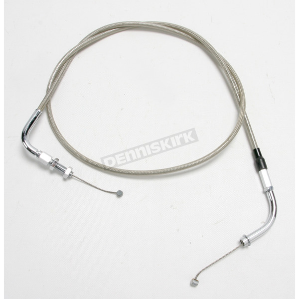 53 1/2 in. Armor Coat Braided Stainless Steel Push Throttle Cable