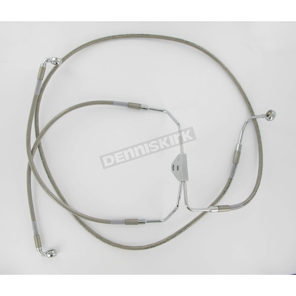 Front Clear-Coated Braided Stainless Steel Brake Line Kits