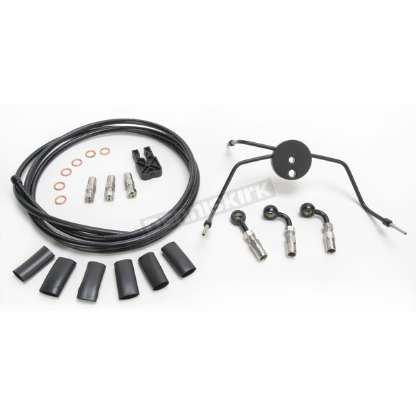 Black Pearl Designer Series Build Your Own Braided Dual Disc DOT Brake Line Kit with 7 foot Brake Line