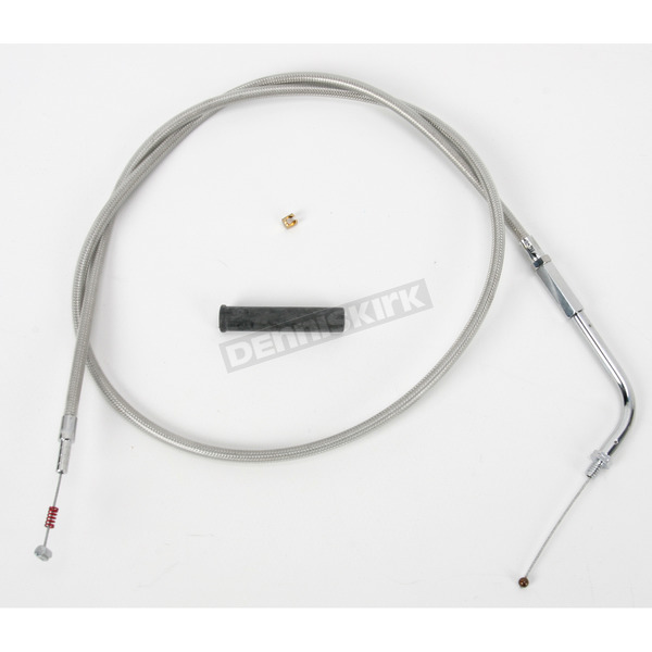Braided Stainless Steel Idle Cable w/70 Degree Elbow