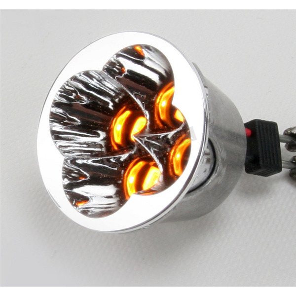 Small Amber Super-Bright LED Deep-Dish Style Reflector Bulb