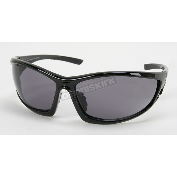 Black Safety C-120 Sunglasses w/Smoke Lens