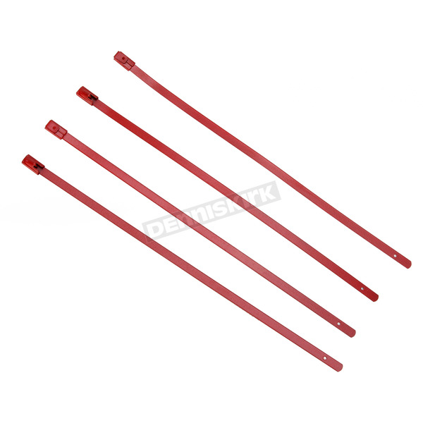 Red 8in. Stainless Steel Tie Wraps