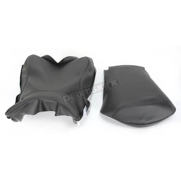 Black Carbon Fiber Weave and Smooth Vinyl Performance Design Seat Kit w/Gel