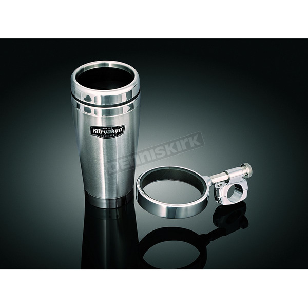 Universal Drink Holder w/Stainless Steel Mug for 1 1/4 in. Bars