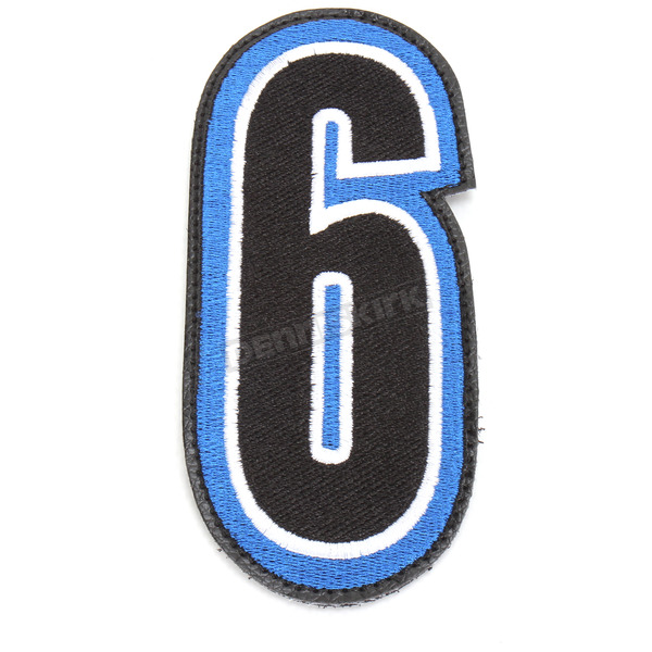 Blue/Black 5 in. Number 6 Patch For Gear Bags