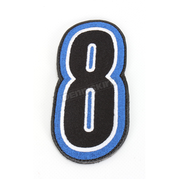 Blue/Black 5 in. Number 8 Patch For Gear Bags