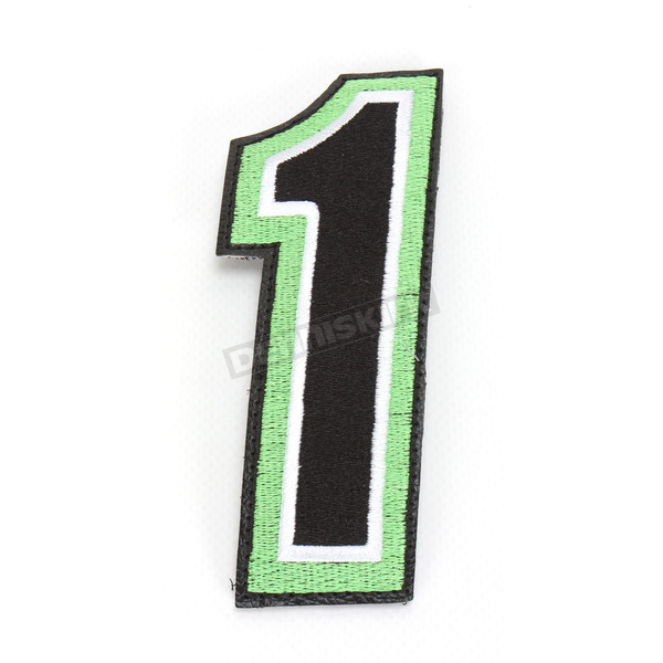 Green/Black 5 in. Number 1 Patch For Gear Bags