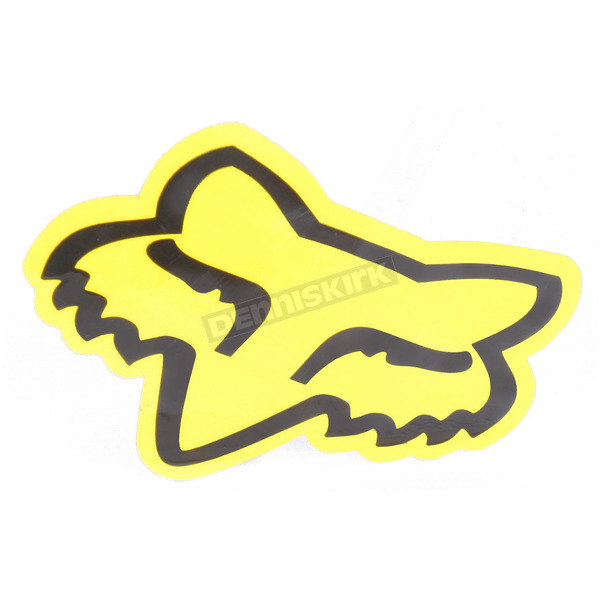 Yellow 2 1/2 in. FoxHead Sticker