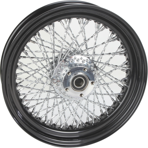 16 in. x 3.50 in. Black 80-Spoke Rear Wheel Assembly w/Twisted Spokes