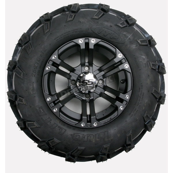 Mud Lite XL 26x10-12 Tire/SS212 Alloy Black Wheel Kit 