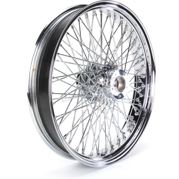 21 in. x 3.5 in. Chrome 80-Spoke Front Wheel Assembly w/Round Spokes