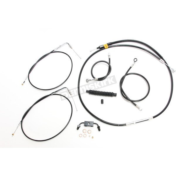 Black Vinyl Standard Handlebar Cable/Brake Line Kit w/ABS For Use With 12