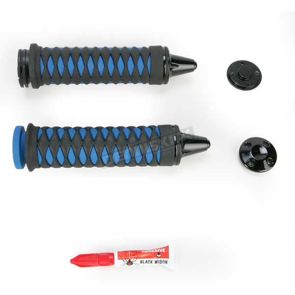 Black/Blue Braided Grips