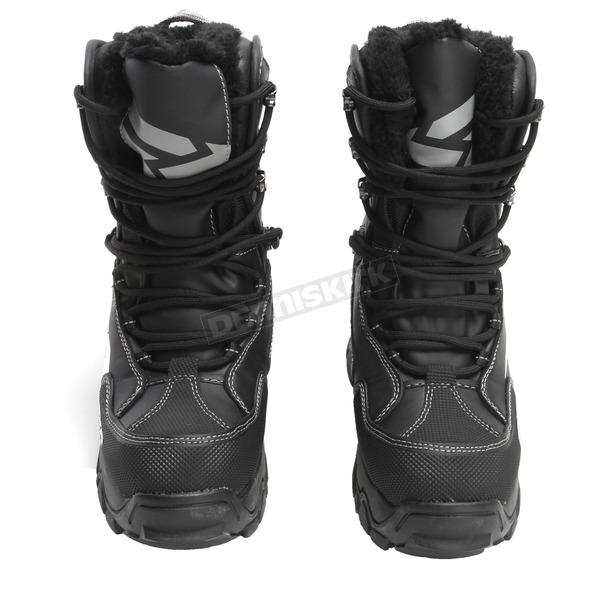 Black X-Cross Lace Boots